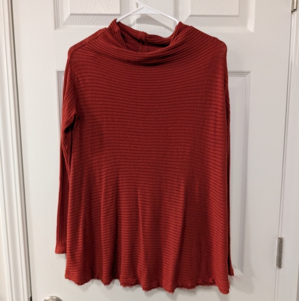 We The Free,‎ Women's XS, Lover, Burnt Orange, Split Back Thermal Sweater